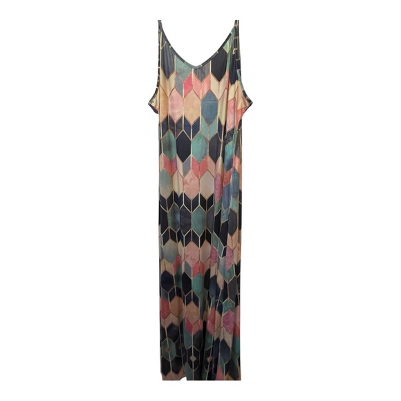 Geometric Multicolor Maxi Dress - Picture 3 of 5